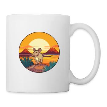 Elephant Shrew Colorful Watercolor Cartoon Kawaii - Mug - white - Right