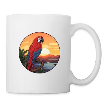 Parrot Colorful Watercolor Cartoon Kawaii Animal - Mug - white - Right