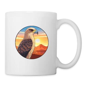 Falcon Colorful Watercolor Cartoon Kawaii Animal - Mug - white - Right
