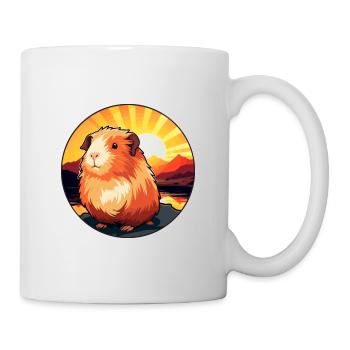 Cochon d’Inde Aquarelle colorée Dessin animé Kawaii Pet - Mug blanc - blanc - Droite
