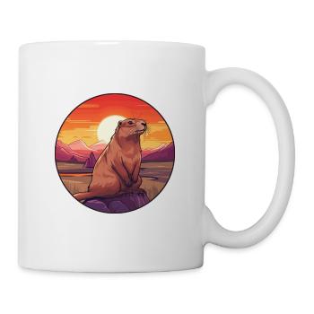 Gopher Colorful Watercolor Cartoon Kawaii Animal - Mug - white - Right