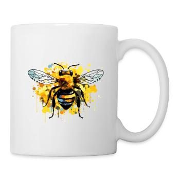 Bee Paint Splash Drop Beekeeper Paint Blobs - Mug - white - Right