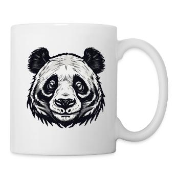 Panda / Tier / Zoo / Bambus / Wild / Kindlich - Tasse - Weiß - Rechts