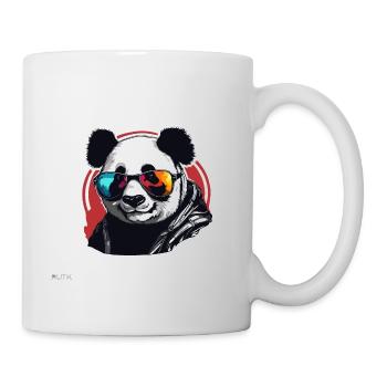 Panda / Tier / Zoo / Bambus / Wild / Kindlich - Tasse - Weiß - Rechts