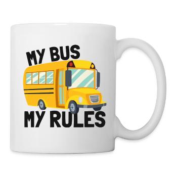 My Bus My Rules - Lustiges Geschenk für Busfahrer - Tasse - Weiß - Rechts