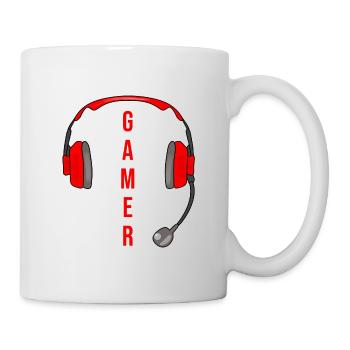 Gamer Gaming Headset Gaming Gamer Headphones games - Mug - white - Right