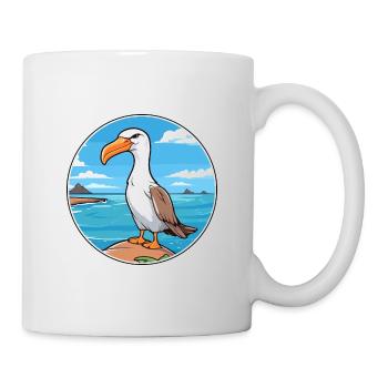 Albatross Watercolor Cartoon Kawaii Clipart Animal - Mug - white - Right