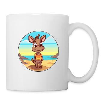 Bongo Aquarell Cartoon Kawaii Clipart Tier - Tasse - Weiß - Rechts