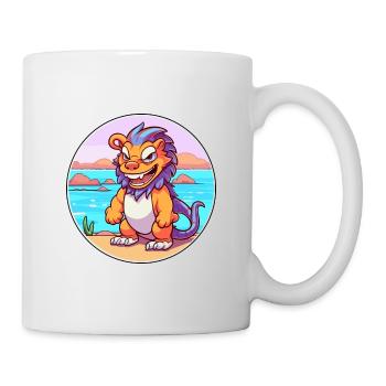 Chimera Watercolor Cartoon Kawaii Clipart Animal - Mug - white - Right