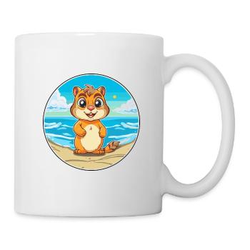 Chipmunk Watercolor Cartoon Kawaii Clipart Animal - Mug - white - Right
