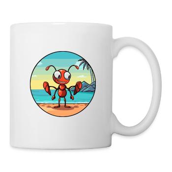 Ant Watercolor Cartoon Kawaii Clipart Animal - Mug - white - Right