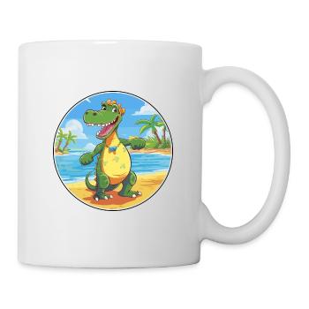 Crocodile Watercolor Cartoon Kawaii Clipart Animal - Mug - white - Right