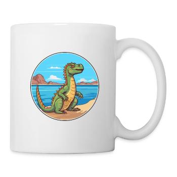 Basilisk Aquarell Cartoon Kawaii Clipart Tier - Tasse - Weiß - Rechts