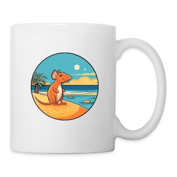 Elephant Shrew Watercolor Cartoon Kawaii Animal - Mug - white - Right