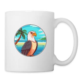 Eagle Watercolor Cartoon Kawaii Clipart Animal - Mug - white - Right
