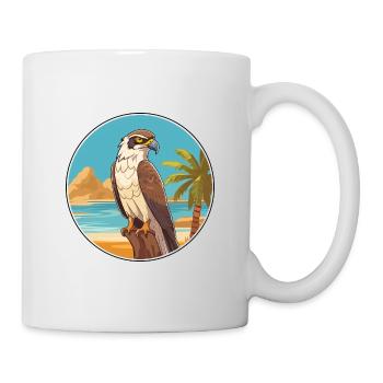 Falcon Watercolor Cartoon Kawaii Clipart Animal - Mug - white - Right