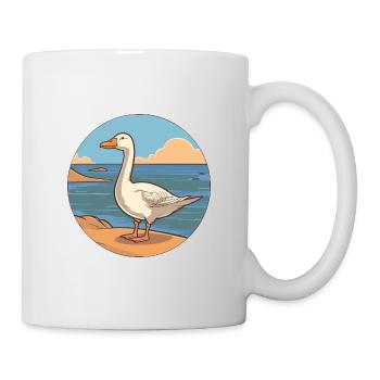 Goose Watercolor Cartoon Kawaii Clipart Animal - Mug - white - Right