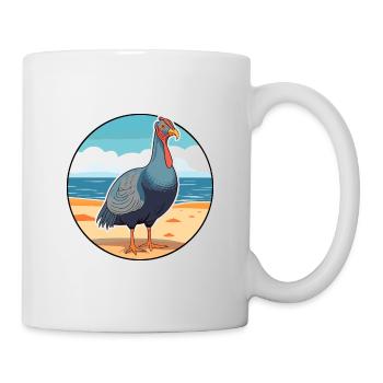 Pintade aquarelle dessin animé Kawaii Clipart animal de compagnie - Mug blanc - blanc - Droite