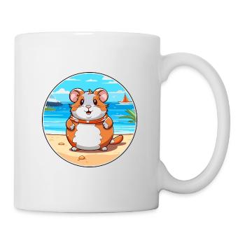Hamster Watercolor Cartoon Kawaii Clipart Animal - Mug - white - Right