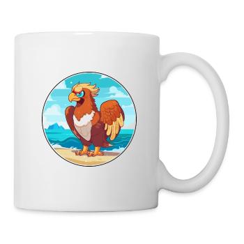Griffin aquarelle dessin animé Kawaii Clipart Animal - Mug blanc - blanc - Droite