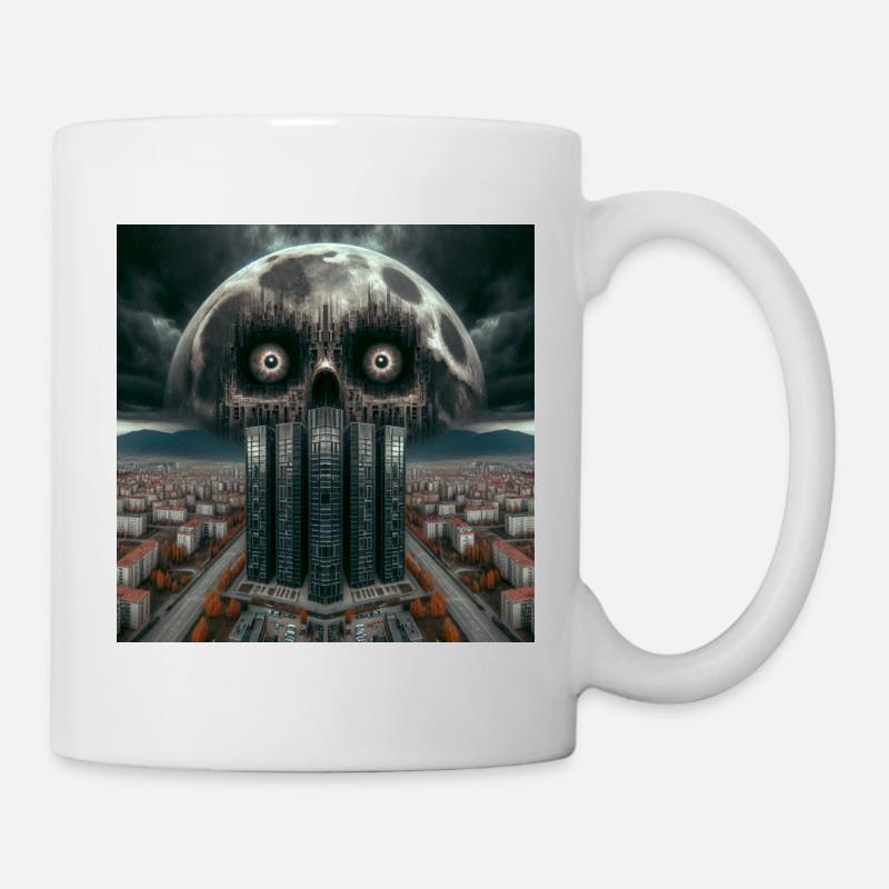 Lune effrayante - Mug blanc - blanc