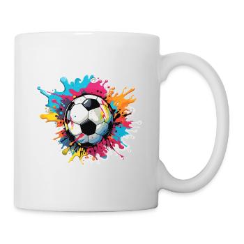 Soccer / Game / Ball / Field / Shooting - Mug - white - Right