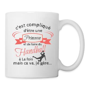 Handball - Mug blanc - blanc - Droite