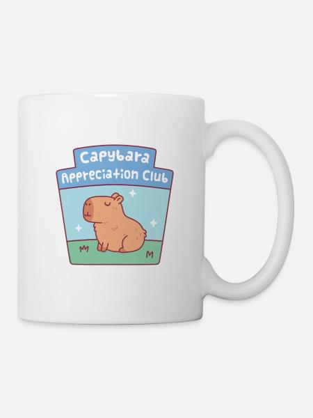 Cute Capybara Appreciation Club - Mug - white