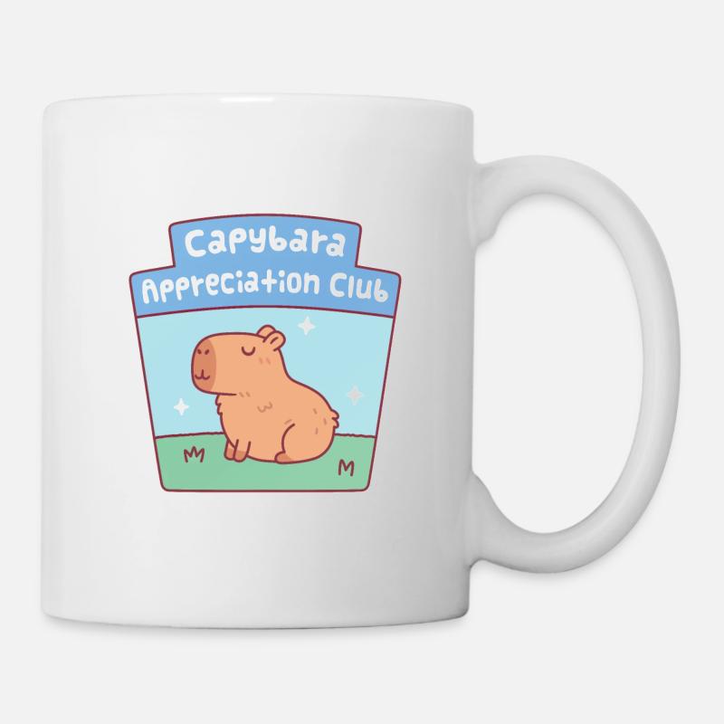 Cute Capybara Appreciation Club - Mug - white