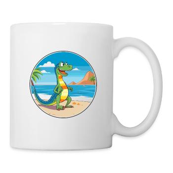 Lizard Watercolor Cartoon Kawaii Clipart Animal - Mug - white - Right
