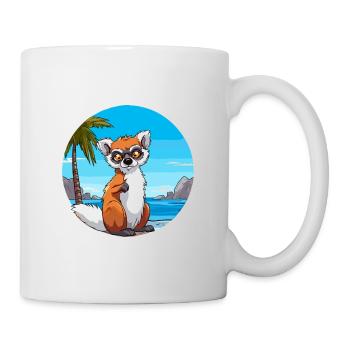 Lemur Watercolor Cartoon Kawaii Clipart Animal - Mug - white - Right