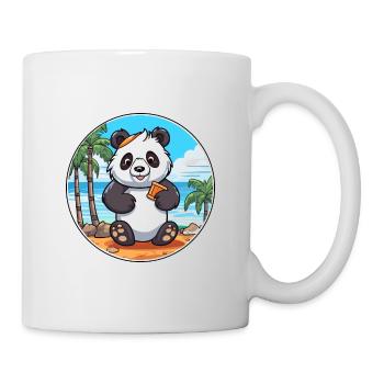 Panda Aquarell Karikatur Kawaii Clipart Tier - Tasse - Weiß - Rechts
