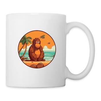 Orang-Utan Aquarell Cartoon Kawaii Clipart Tier - Tasse - Weiß - Rechts