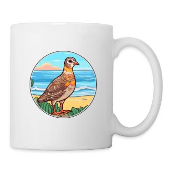 Perdrix aquarelle dessin animé Kawaii Clipart Animal - Mug blanc - blanc - Droite