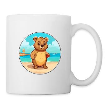Quokka Watercolor Cartoon Kawaii Clipart Animal - Mug - white - Right