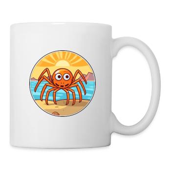 Spinne Aquarell Cartoon Kawaii Clipart Tier - Tasse - Weiß - Rechts