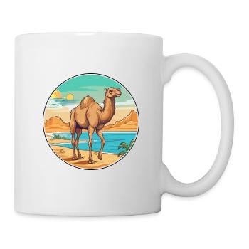 Camel Watercolor Cartoon Kawaii Clipart Animal - Mug - white - Right