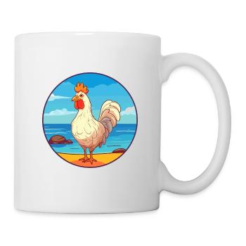 Chicken Watercolor Cartoon Kawaii Clipart Animal - Mug - white - Right