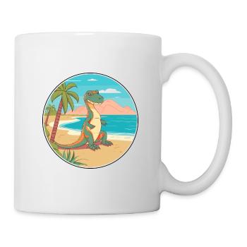 Lizard Watercolor Cartoon Kawaii Clipart Animal - Mug - white - Right