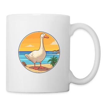 Goose Watercolor Cartoon Kawaii Clipart Animal - Mug - white - Right