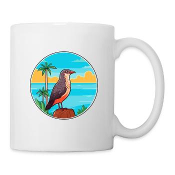 Kuckuck Aquarell Cartoon Kawaii Clipart Tier - Tasse - Weiß - Rechts
