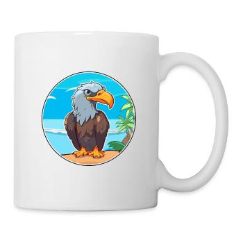 Eagle Watercolor Cartoon Kawaii Clipart Animal - Mug - white - Right