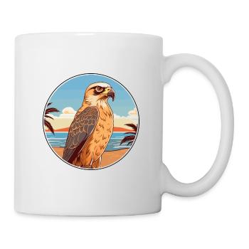 Falcon Watercolor Cartoon Kawaii Clipart Animal - Mug - white - Right