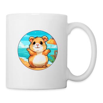 Hamster Watercolor Cartoon Kawaii Clipart Animal - Mug - white - Right