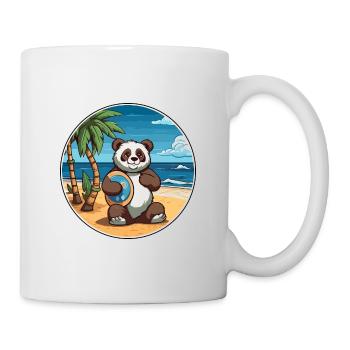 Panda Aquarell Karikatur Kawaii Clipart Tier - Tasse - Weiß - Rechts
