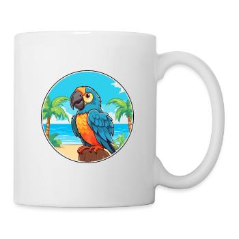 Parrot Watercolor Cartoon Kawaii Clipart Animal - Mug - white - Right