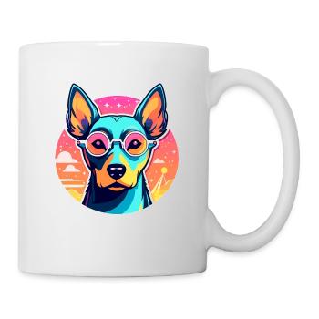 Doberman Dog Drawing - Mug - white - Right