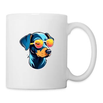 Doberman Dog Drawing - Mug - white - Right