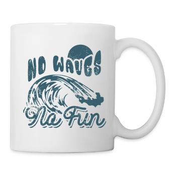 No Waves No Fun - Surfeur - Cadeau - Mug blanc - blanc - Droite