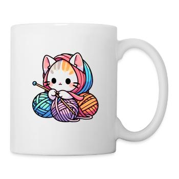 Cat Knitting Purr-fect Knits Onesie Design - Mug - white - Right